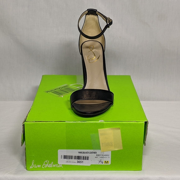 NEW Sam Edelman Womens Leather Yaro Classy 3.5" heel Sz 7 black