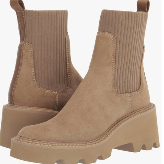 NEW Dolce Vita womens Hoven H2o Fashion Boot mushroom suede Sz 9