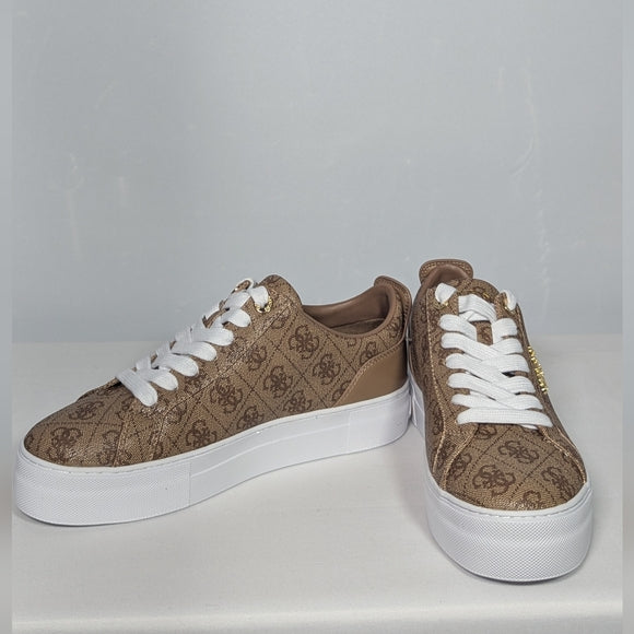 NEW Guess Womens Genza Sneaker Latte sz 8.5