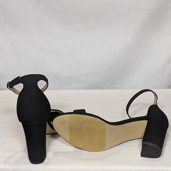 NEW Madden Girl Women's Piia Round Toe Platform Pump Sz 7.5 black 3.75 inch heel