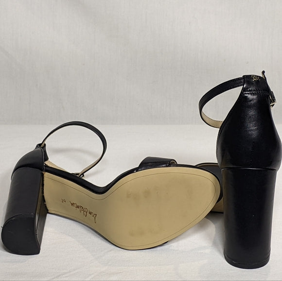 NEW Sam Edelman Womens Leather Yaro Classy 3.5" heel Sz 7 black