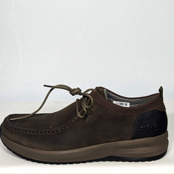 NEW Clarks Mens Wellman Leather Moc Oxford Dark Brown sz 13