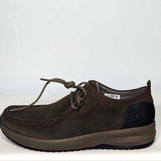 NEW Clarks Mens Wellman Leather Moc Oxford Dark Brown sz 13