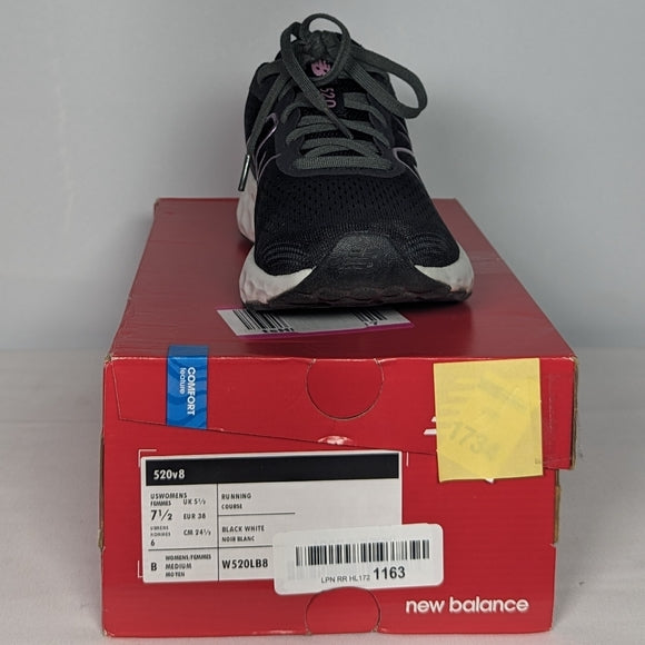 NEW New Balance Womens 520 V8 Running Shoe Sz 7.5 black