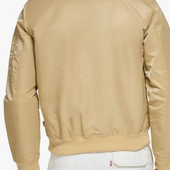 NEW Levis Mens Flight Satin Unfilled Ma-1 Bomber khaki Sz XL