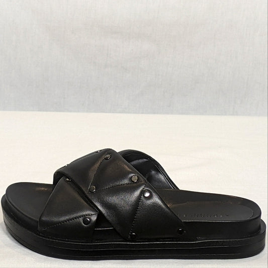NEW Aerosoles Womens Lina Slide Sandal Sz 6 black Cool pattern