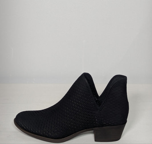NEW Lucky Brand Womens Suede Baley Ankle Boot Sz 7.5 black