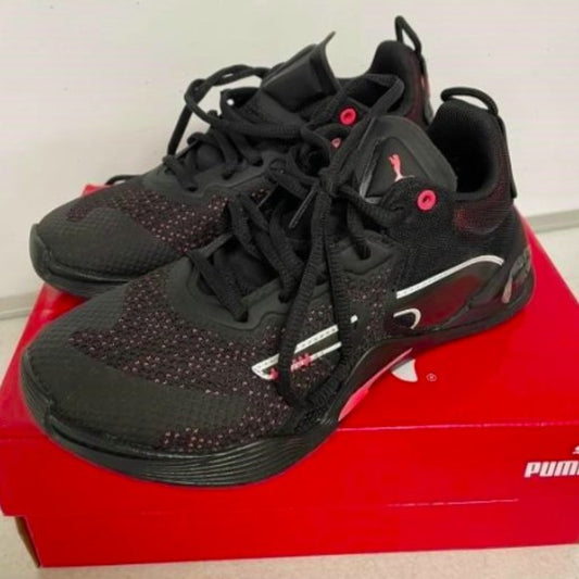 NEW Puma Womens Black/Pink stylish Running Shoe Sz 5.5 black/pink