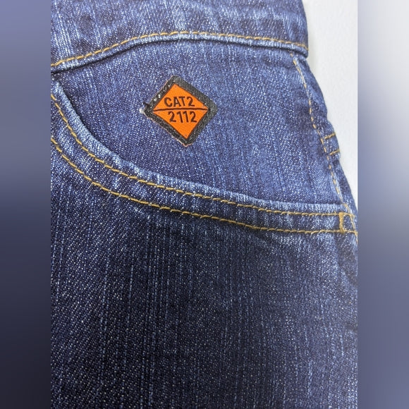 NEW Wrangler Womens Flame Resistant Western Midrise Boot Cut Work Jean 13x30