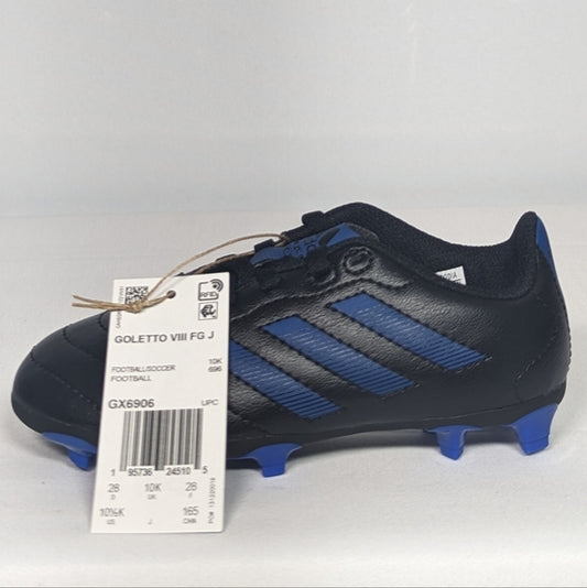 NEW adidas Unisex-Child Goletto VIII Firm Ground Soccer Shoes Sz 10.5 black/blue