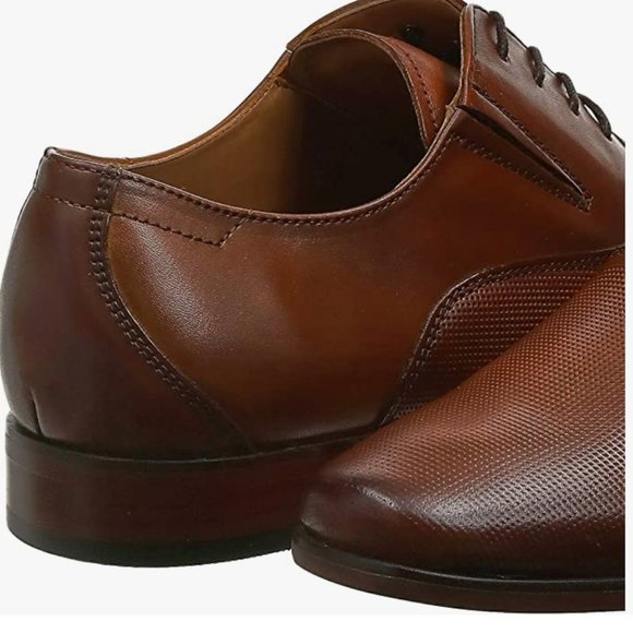 NEW Aldo Mens Oliliria Leather Dress Shoe Uniform Stunning Sz 7.5 CognacBrown
