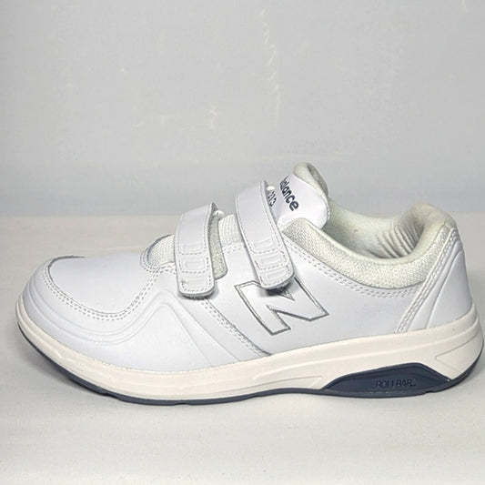NEW New Balance Womens Leather 813 V1 Walking Shoe Sz 8 wide white velcro