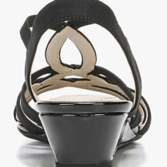 NEW Life Stride Womens Yaya Wedge Sandal Sz 8.5 black