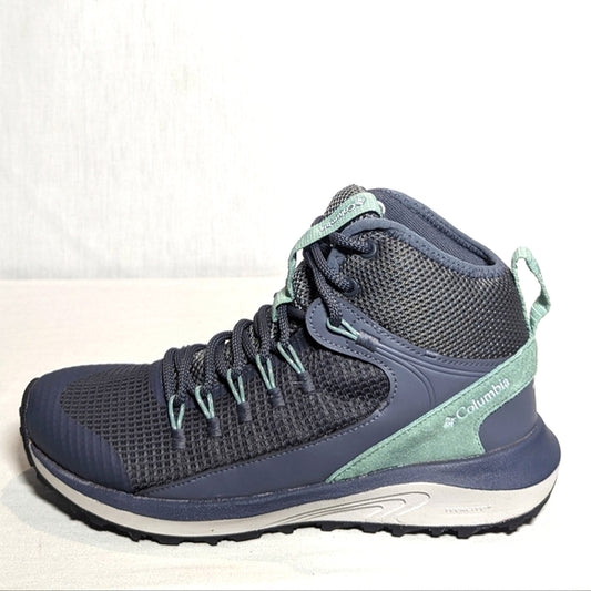 NEW Columbia Womens Mid Waterproof Hiking Shoe Sz 7 graphite dusty green