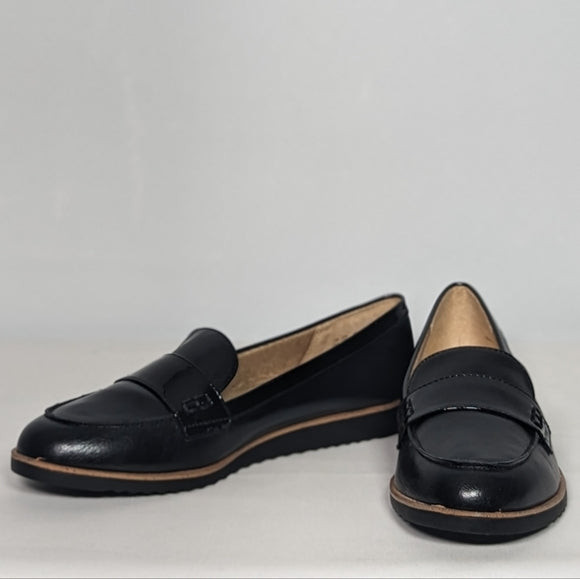 NEW Life Stride Zee Black Leather Athena Loafer Sz 7 black