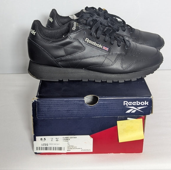 NEW Reebok Womens Classic Leather shoes Sz 8.5 black