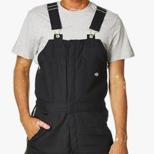 NEW Dickies Mens Insulated Bib Overall 3XL black