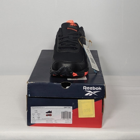 NEW Reebok Men S Ridgerider 6 Shoes Sz 7.5 black/pink