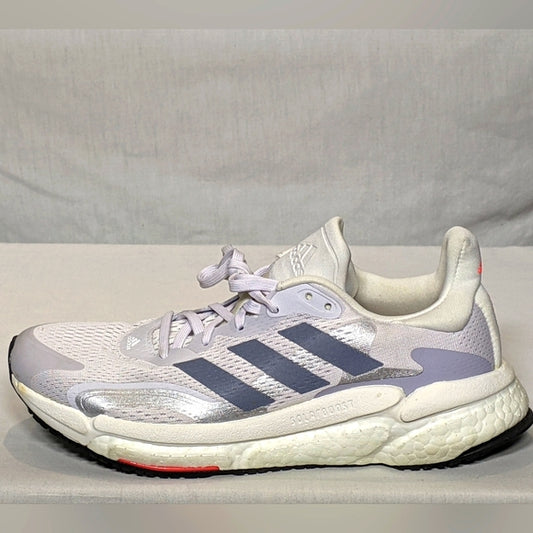 NEW adidas Womens Solar Boost 3 Running Shoe Sz 7 white/silver