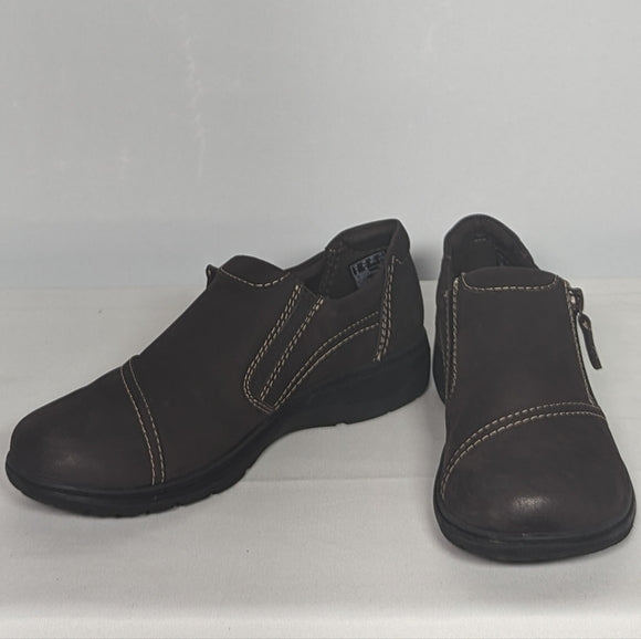 NEW Clarks Womens Carleigh Ray Leather Oxford sz 8.5 brown