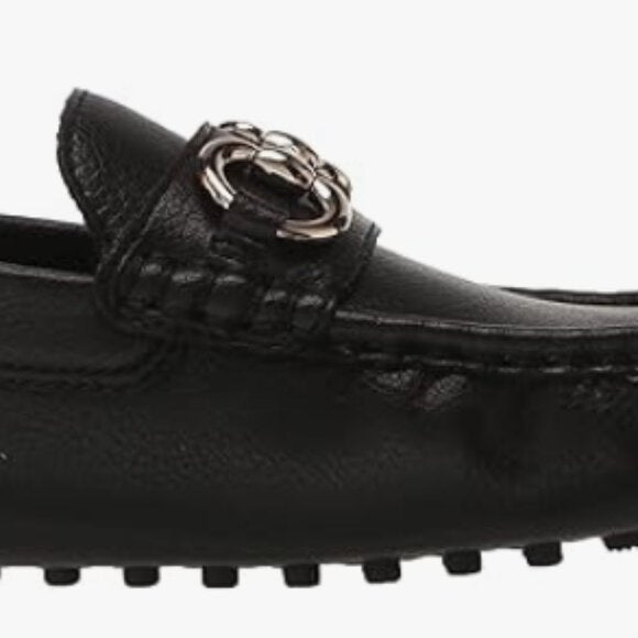 NEW Anne Klein Womens Chrystie Leather Driving Style Loafer Sz 9.5 black