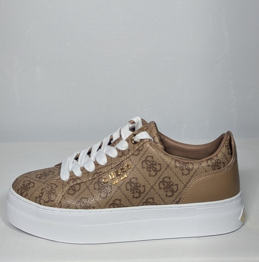 NEW Guess Womens Genza Sneaker Latte sz 8.5