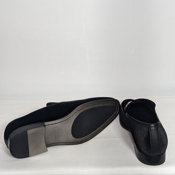 NEW Steve Madden Mens Barnan Black Velvet Shoe Sz 8 black