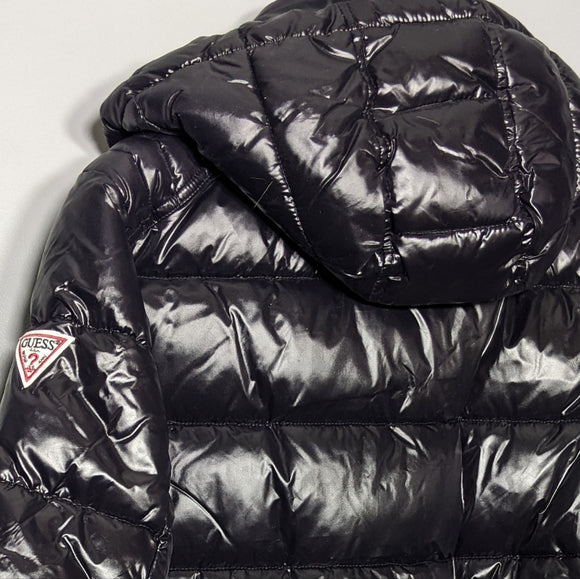 NEW Guess mens Mid-weight Puffer Jacket With Removable Hood Sz XL