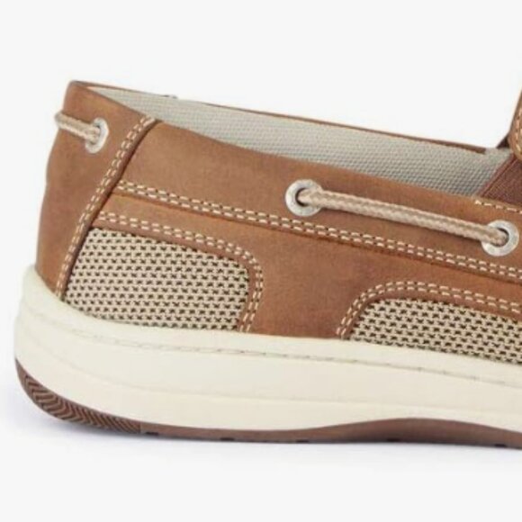 NEW Dockers Mens Leather Tiller Boat Shoe Sz 12 tan