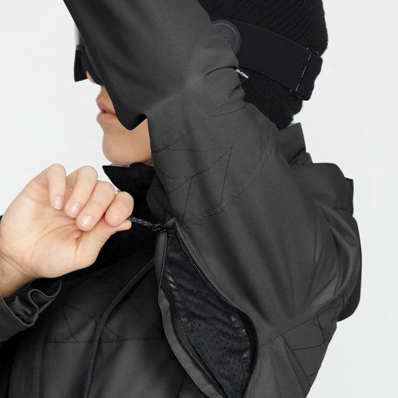 NEW Volcom Womens Fawn Insulated Jacket Skiing Snowboarding Black Sz M