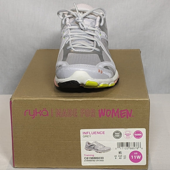 NEW Ryka Womens Influence Cross Trainer Sz 11 Wide Vapor grey