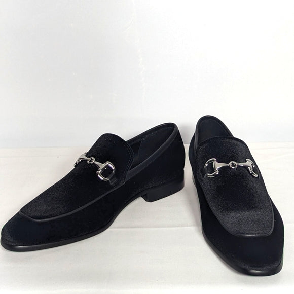 NEW Steve Madden Mens Barnan Black Velvet Shoe Sz 8 black