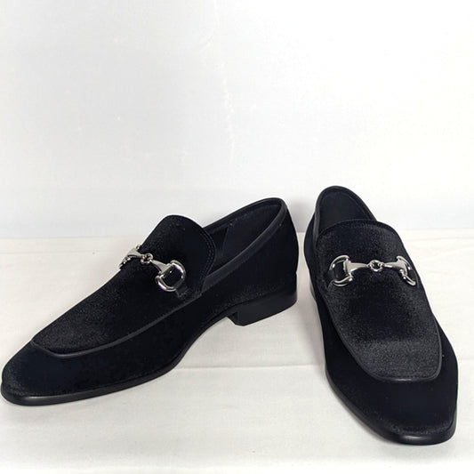 NEW Steve Madden Mens Barnan Black Velvet Shoe Sz 8 black