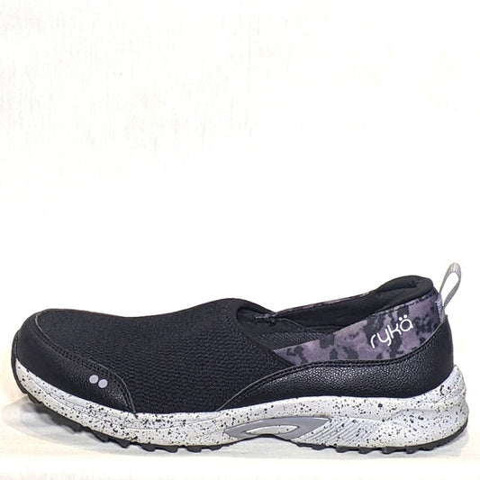 NEW Ryka Womens Sky Walk Chill Slip On Trail Shoe black/grey Sz 8.5