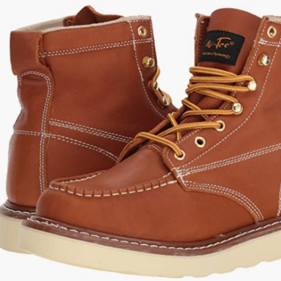 NEW Ad Tec Mens Leather 6" Moc Toe Full Ankle Boot Oil Resistant High Quality Sz 11.5