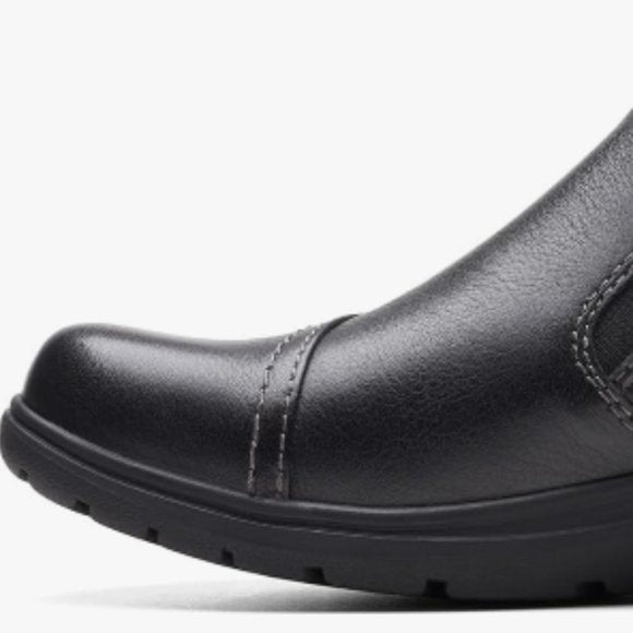 NEW Clarks Womens Carleigh Ray Leather Oxford Sz 6 wide black