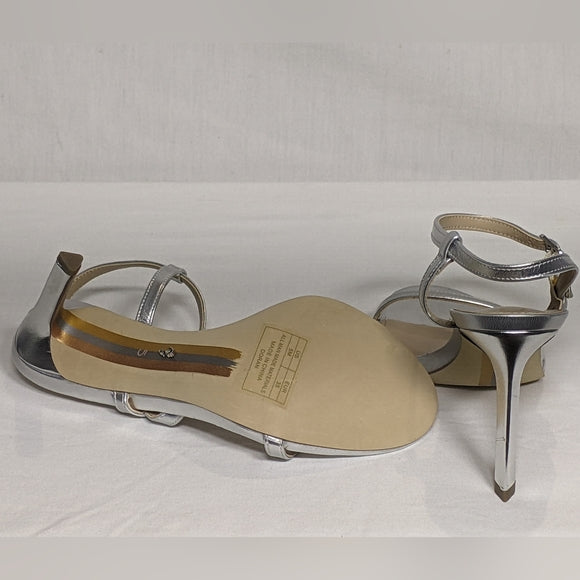 NEW Sam Edelman Doran Strappy Sexy Silver Heeled Sandal Sz 5