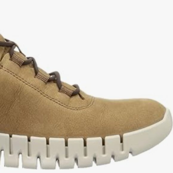 NEW ECCO Mens Gruuv Leather Fashion Sneaker Sz 7/7.5 camel nubuck/tan