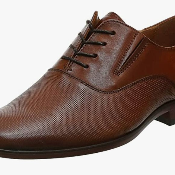 NEW Aldo Mens Oliliria Leather Dress Shoe Uniform Stunning Sz 7.5 CognacBrown