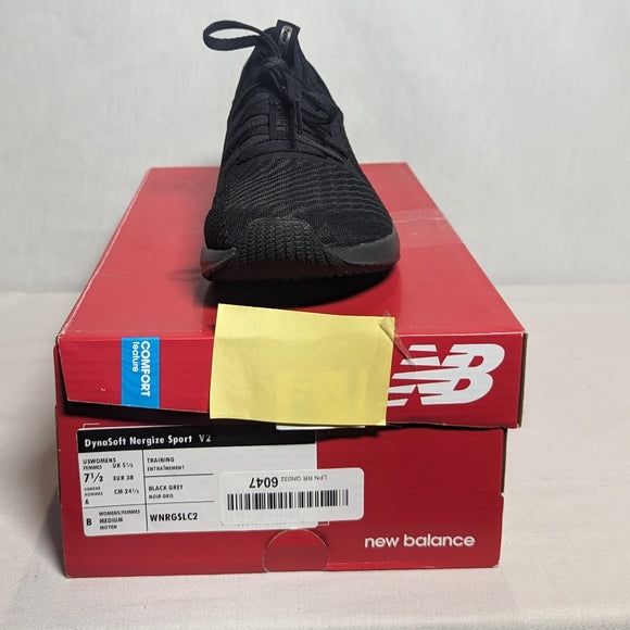 NEW New Balance Womens DynaSoft Nergize Sport V2 Cross Trainer Sz 7.5 black