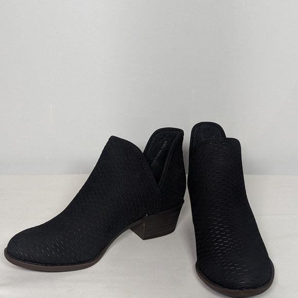 NEW Lucky Brand Womens Suede Baley Ankle Boot Sz 7.5 black