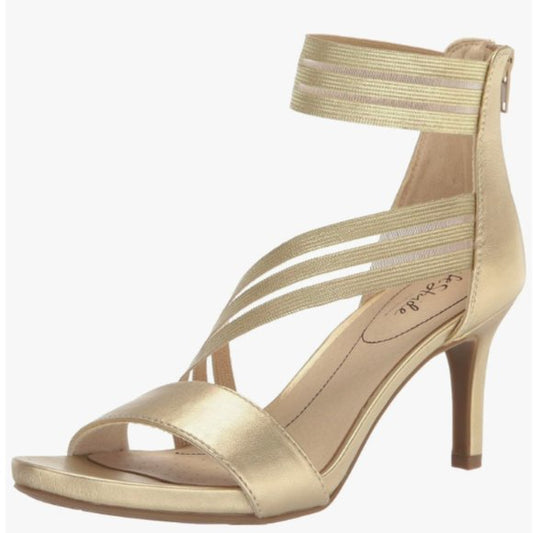 NEW Life Stride Womens Mystique Pump 3 inch heel soft gold Sz 7