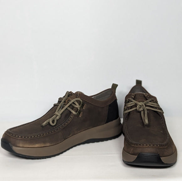 NEW Clarks Mens Wellman Leather Moc Oxford Dark Brown sz 13