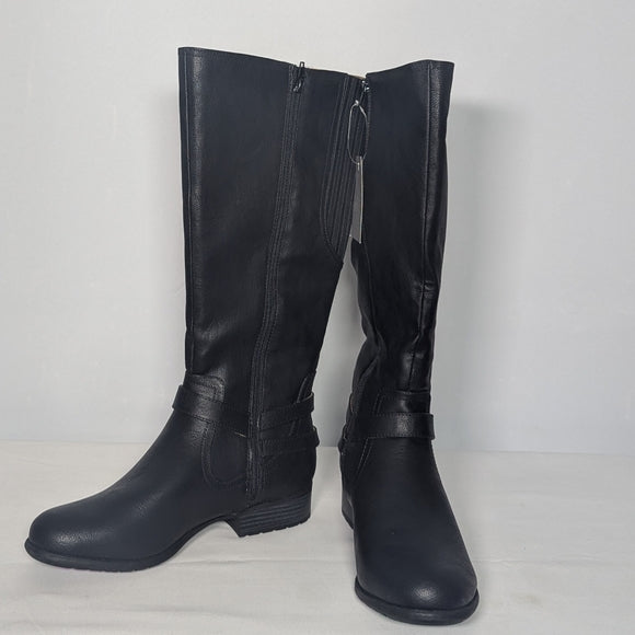 NEW Life Stride Mid Calf Riding boot sz 9.5 wide calf black