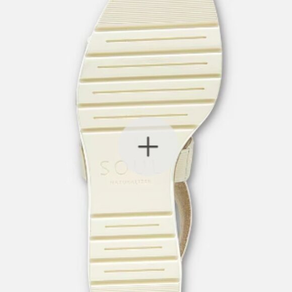NEW Naturalizer Soul Good Times Wedge Sandal ivory whtie sz 7