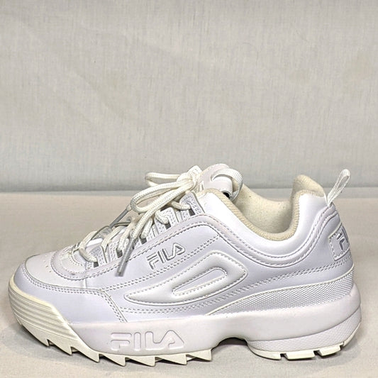 NEW Fila Womens Disruptor II Leather Premium Classic 90s era retro Sz 7 white