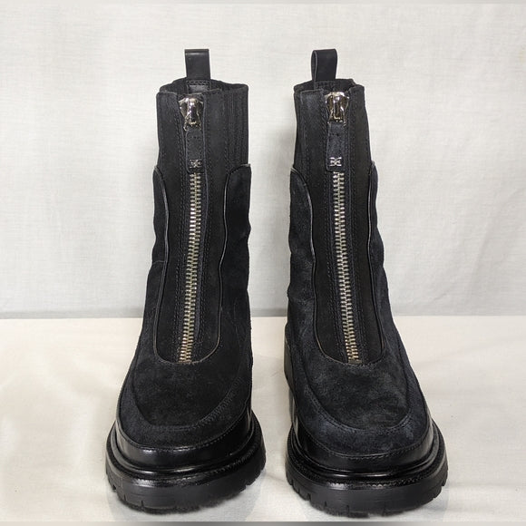NEW Sam Edelman Womens Leone Suede Chelsea Boot Sz 8.5 black