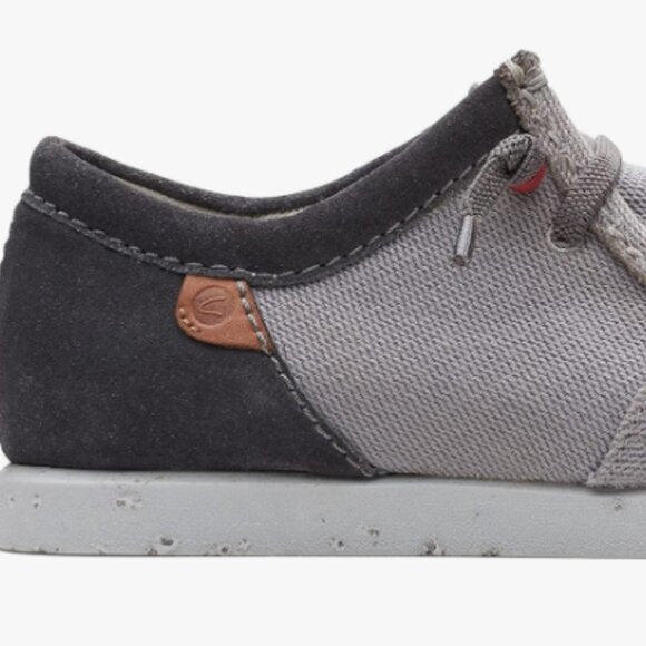 NEW Clarks Mens Shacrelite Moc Oxford grey Sz 8.5 wide
