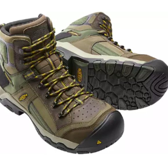 NEW Keen Mens Utilities Davenport Mid All Leather Work Boot Sz 11.5 D wide