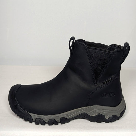 NEW Keen Womens Leather Greta Chelsea Mid Height Waterproof Snow Boot Sz 6 black